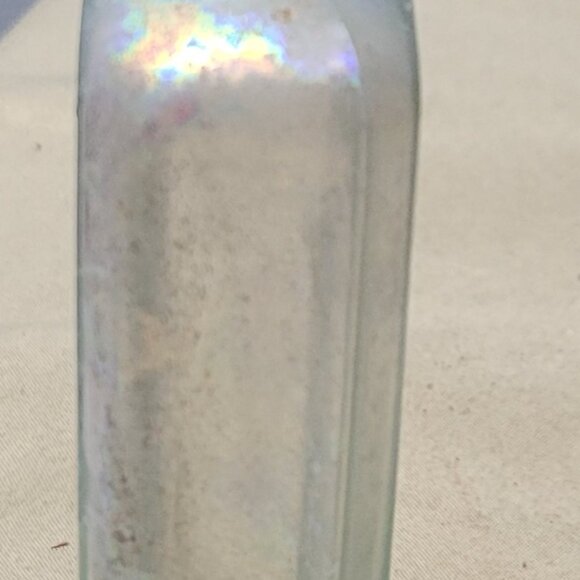 Vintage McCormick & Co rainbow iridescent glass medicine bottle - Picture 7 of 9